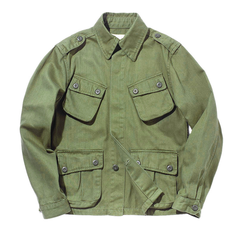 Herren robuste Utility-Jacke mit großzügigen Taschen und verstärkten Nähten Drune