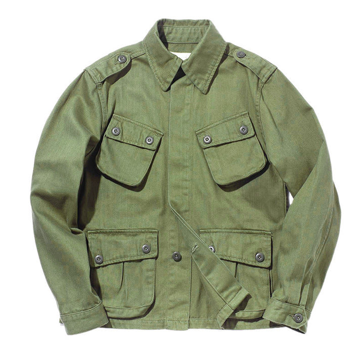 Herren robuste Utility-Jacke mit großzügigen Taschen und verstärkten Nähten Drune