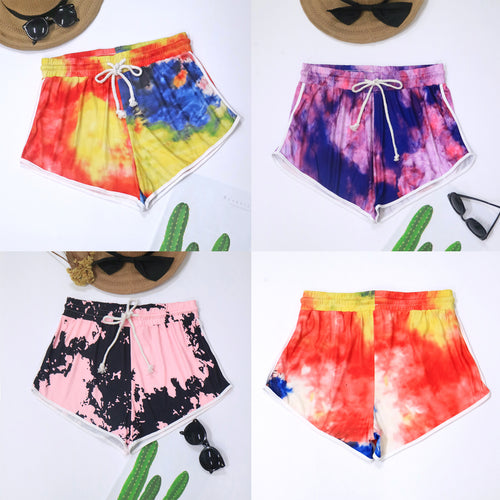 Damen lässige Badeshorts mit kreativem Farbverlauf Drune