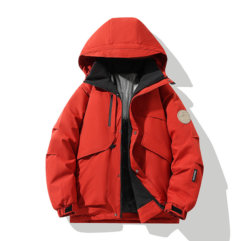 Herren Technischer Kapuzen‑Fieldparka mit Thermoisolierung, winddichter Membran und Multifachtaschen Drune