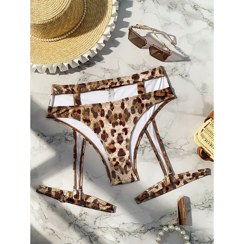 Damen Hochgeschnittener Bikini mit verstellbaren Trägern Drune
