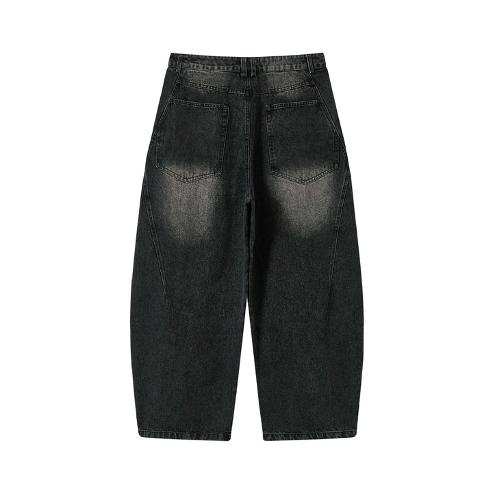 Damen Hochtaillierte Loose‑Fit Utility‑Denim‑Culotte mit abgesteppten Tascheneinsätzen Drune