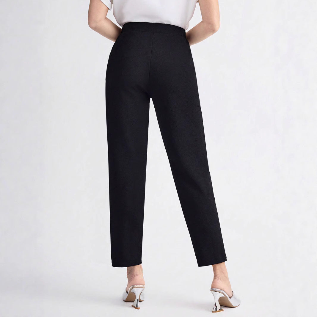 Damen Elegante und bequeme Hose mit seitlichen Taschen Drune