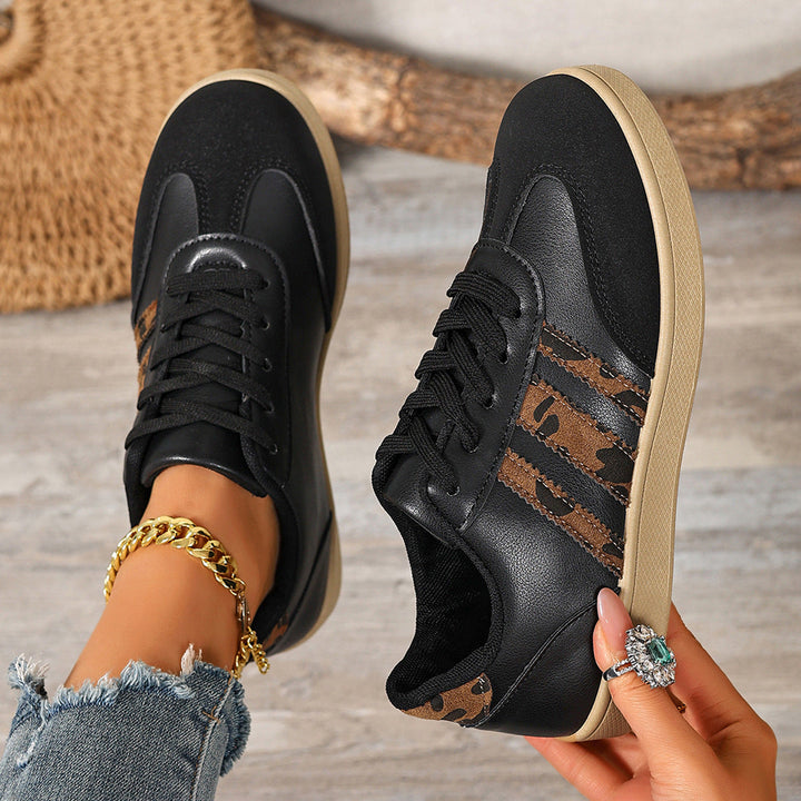 Damen Sneakers im trendigen Design mit Leopardenmuster und komfortablem Fußbett Drune