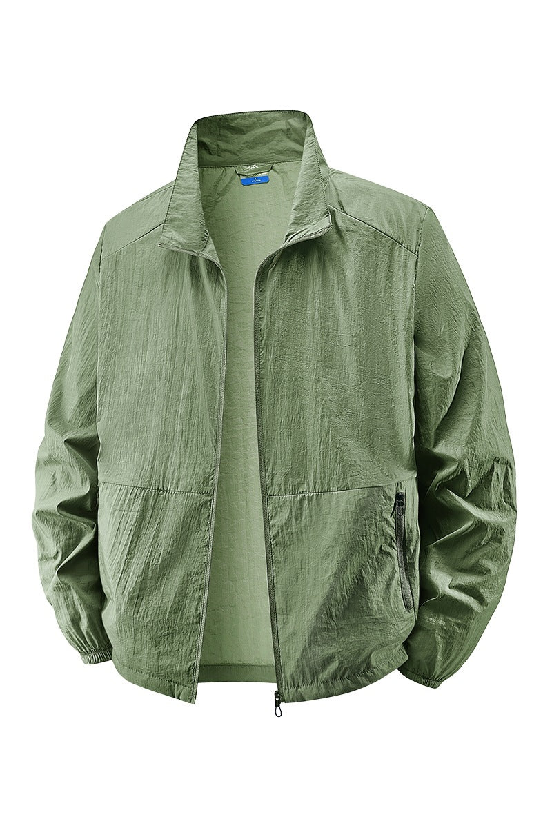 Herren Leichte Windbreaker Jacke Drune