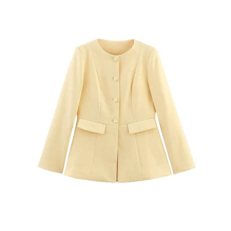 Damen moderne Blazerjacke mit strukturiertem Design Drune