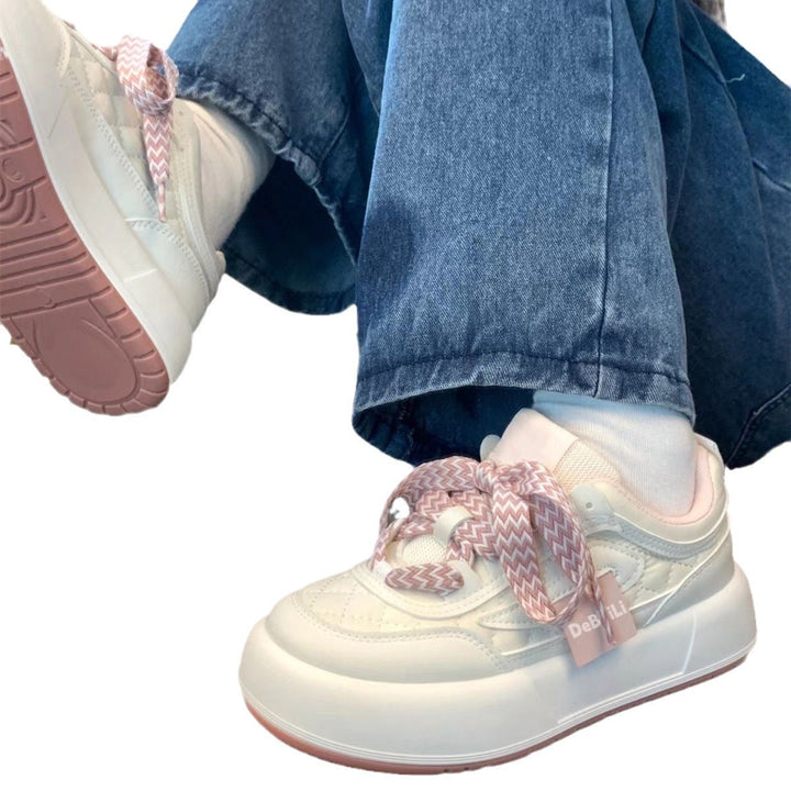 Damen Sportliche Sneaker mit modischem Obermaterial und innovativem Schnürdesign Drune