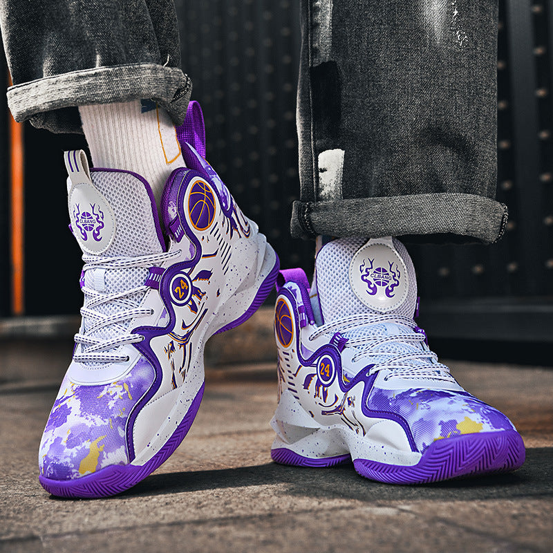 Damen Hochleistungs-Basketball-Sneaker mit atmungsaktivem Mesh-Obermaterial und rutschfester Sohle Drune