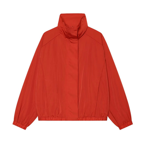 Damen Leichter Technical Windbreaker‑Blouson mit hohem Stehkragen, verdecktem Reißverschluss und elastischem Saum Drune