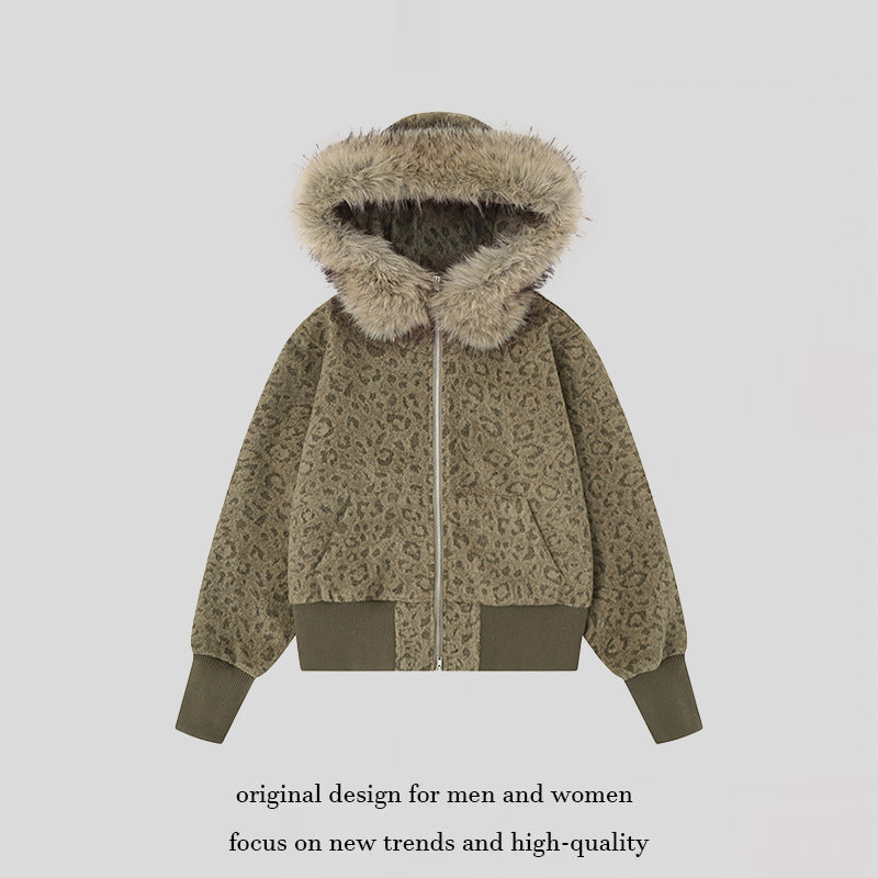Damen Teddy-Fleece Bomberjacke mit Kapuze und Kunstfellbesatz Drune
