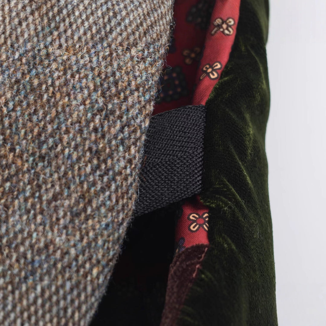 Damen Gestepptes Patchwork-Weste mit voluminösem Schalkragen Drune