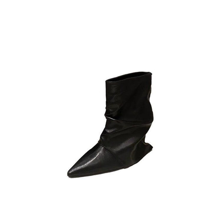 Damen Schlupf-Stiefelette mit gerafftem Schaft und eleganter Spitzkappe Drune
