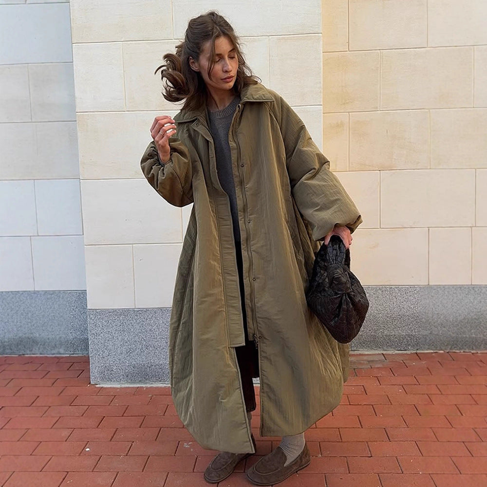 Damen Oversized Steppjacke mit elegantem Schnitt und praktischen Taschen Drune