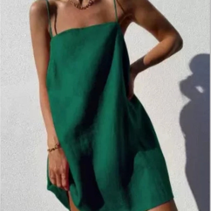 Damen lässiges Trägerkleid aus leichtem Material Drune