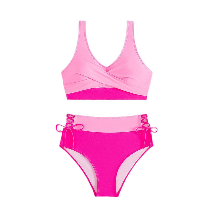Damen Hochgeschnittener Bikini mit verstellbaren Trägern Drune