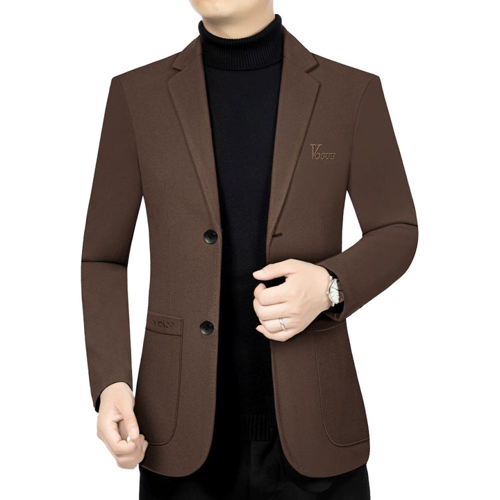 Herren Modernes Einreihiges City-Blazer mit aufgesetzten Taschen und leichter Halbfütterung Drune