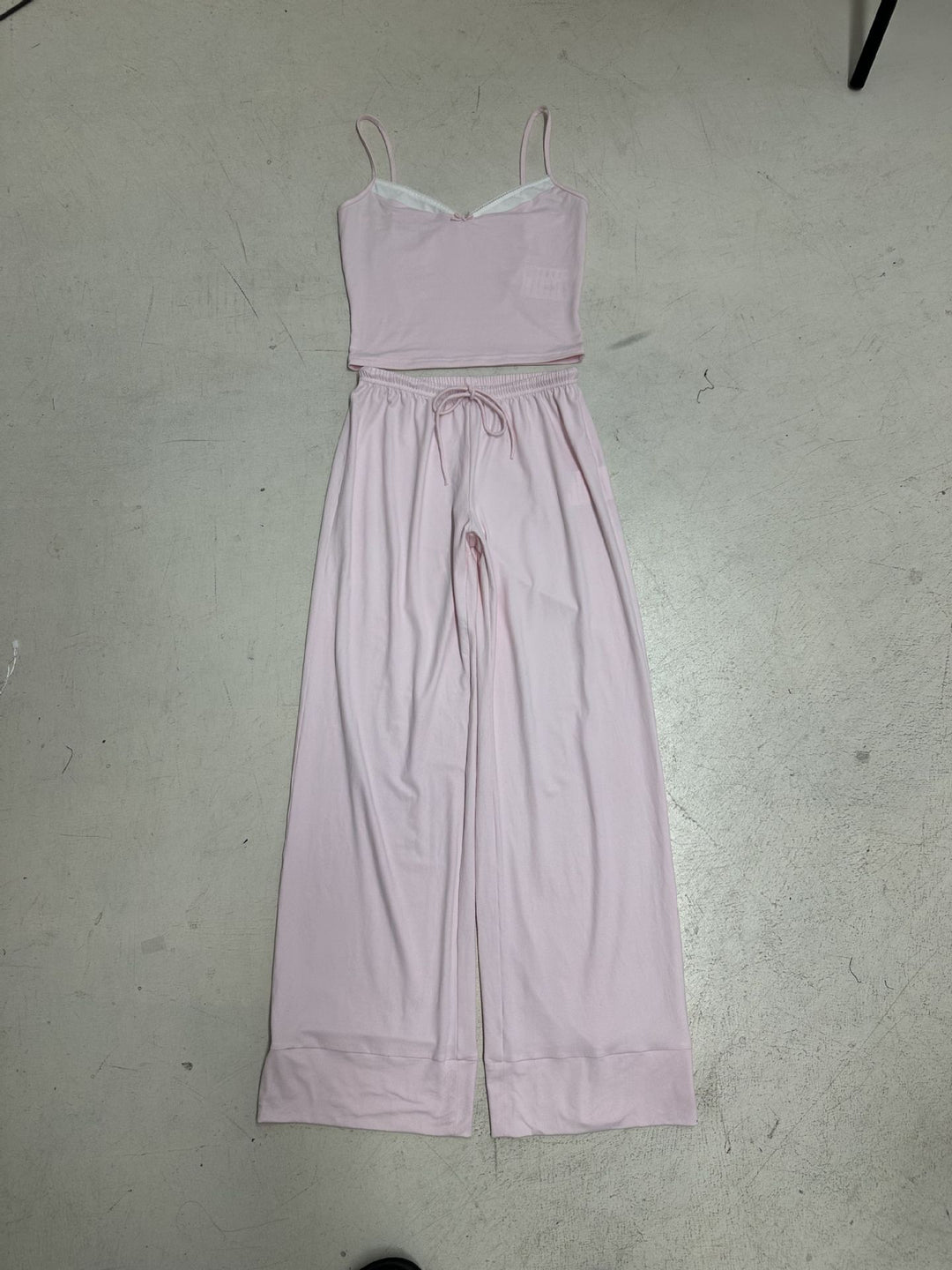 Damen lässiger Jumpsuit mit weitem Bein und verstellbarem Bund Drune