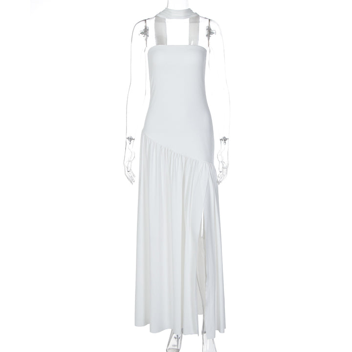 Damen Maxikleid mit raffiniertem Cut-Out-Design und asymmetrischem Saum Drune