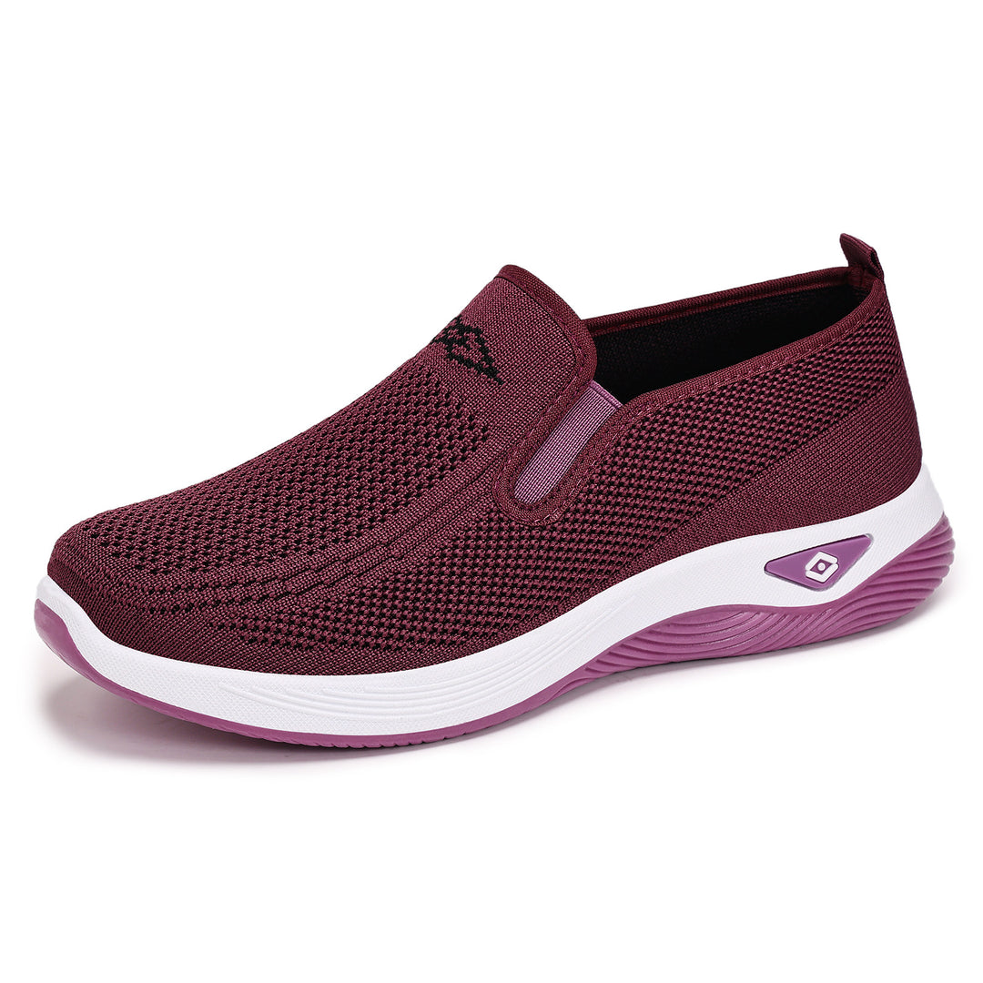 Damen nan atmungsaktiver gestrickter Slip-On Freizeitschuh mit dämpfender EVA-Sohle Drune