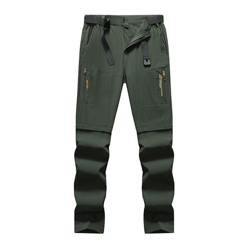 Herren Outdoor-Hose mit vorgeformten Knien, Reißverschlusstaschen und integriertem Gürtel Drune
