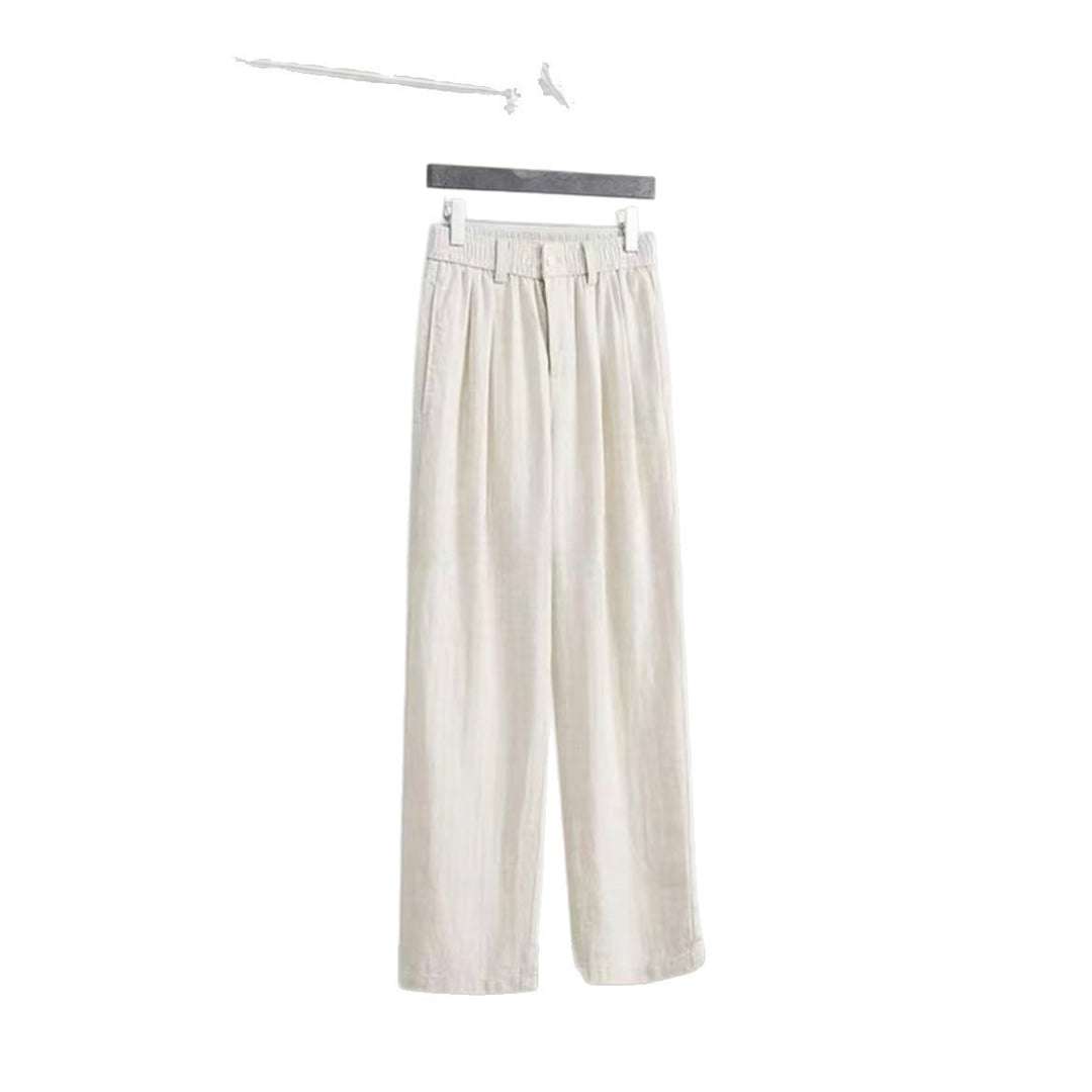 Damen Weitgeschnittene Leinenhose Drune