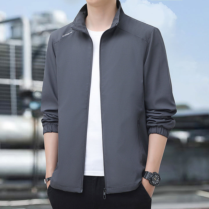 Herren Sportliche Freizeitjacke mit hohem Kragen Drune