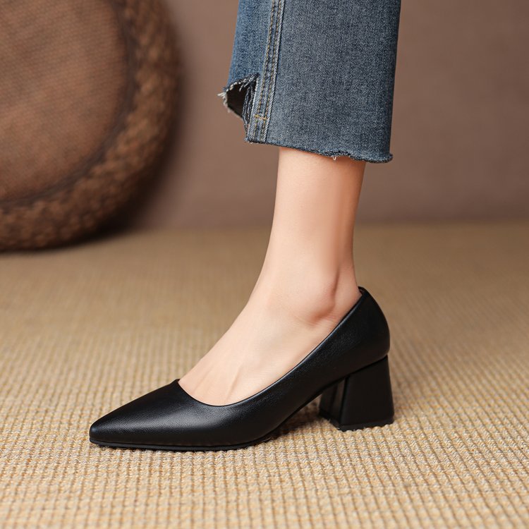 Damen elegante Blockabsatz-Pumps Drune