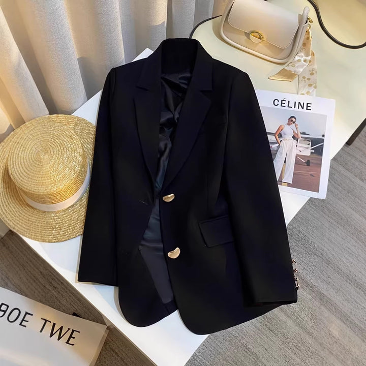 Damen Eleganter Blazer mit goldenen Details Drune