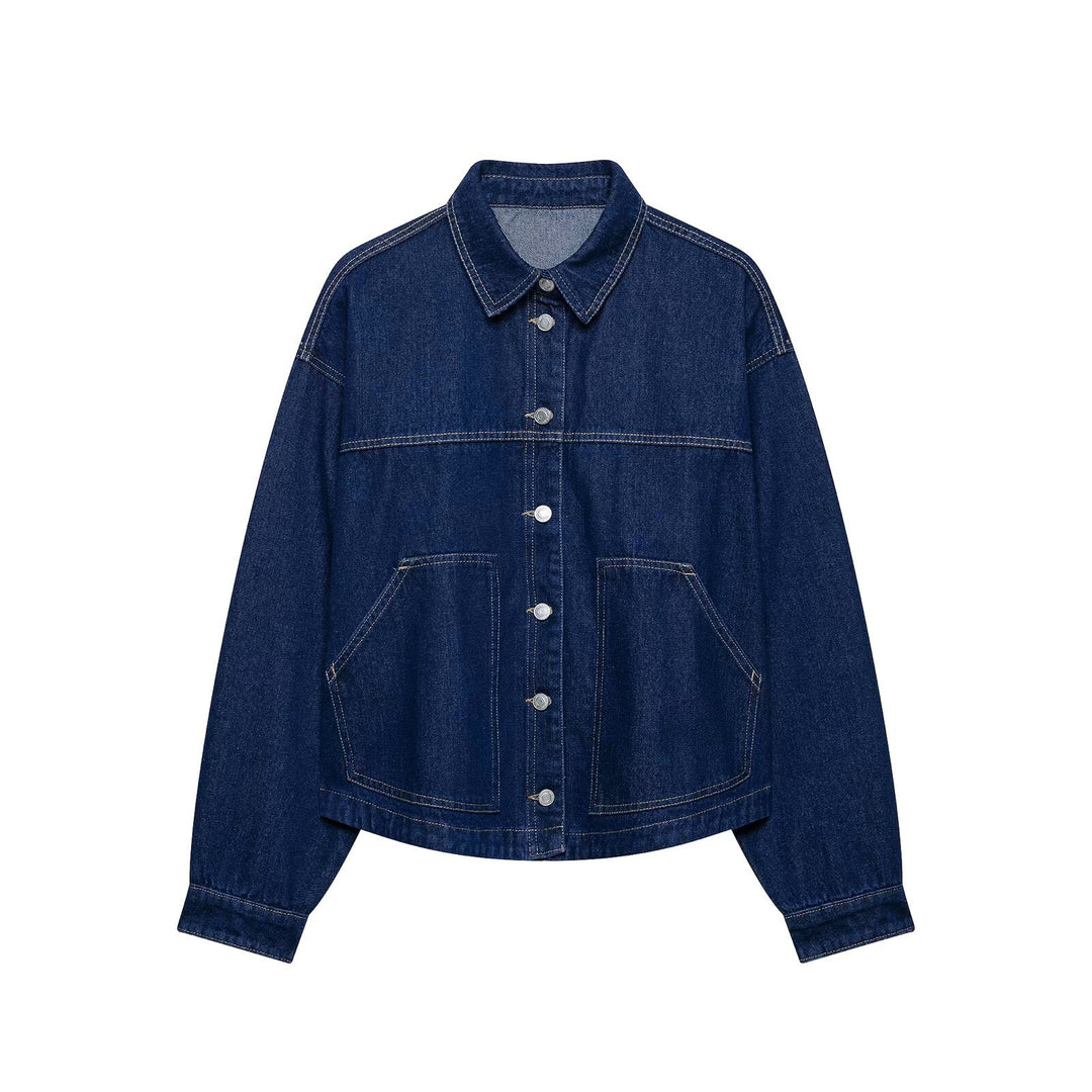 Damen Oversize-Workerjacke aus Baumwoll-Twill Drune