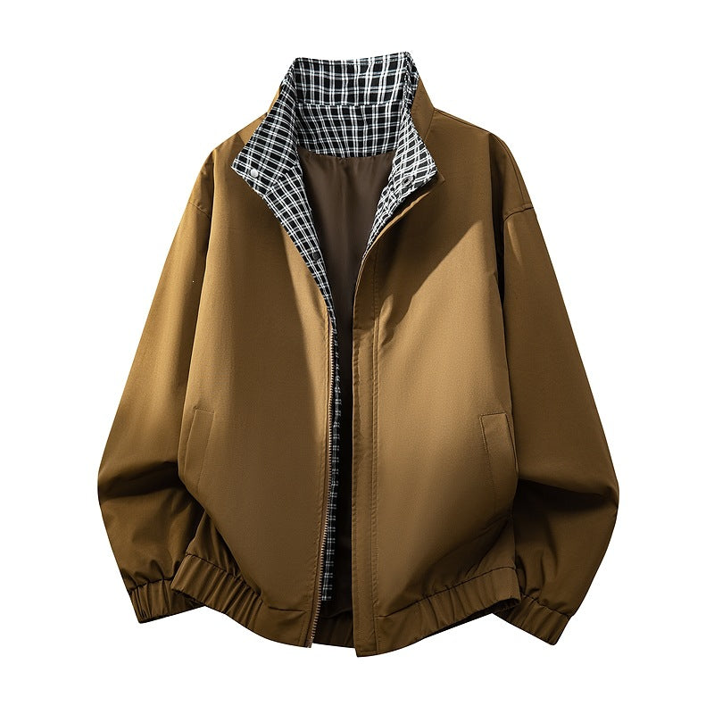 Herren Bequeme Übergangsjacke mit kariertem Innenfutter Drune
