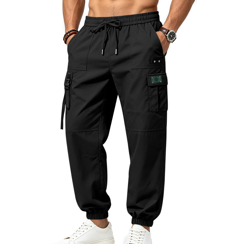 Herren Cargo-Jogginghose mit Kordelzug elastischen Bündchen und Multifach-Taschen Drune