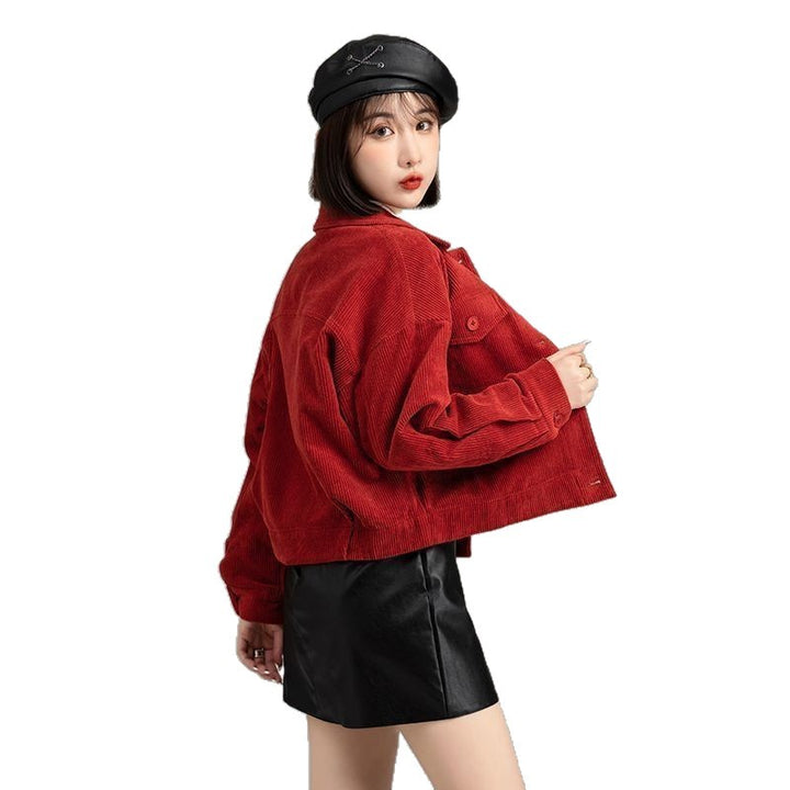 Damen Kordjacke mit modernen Details Drune