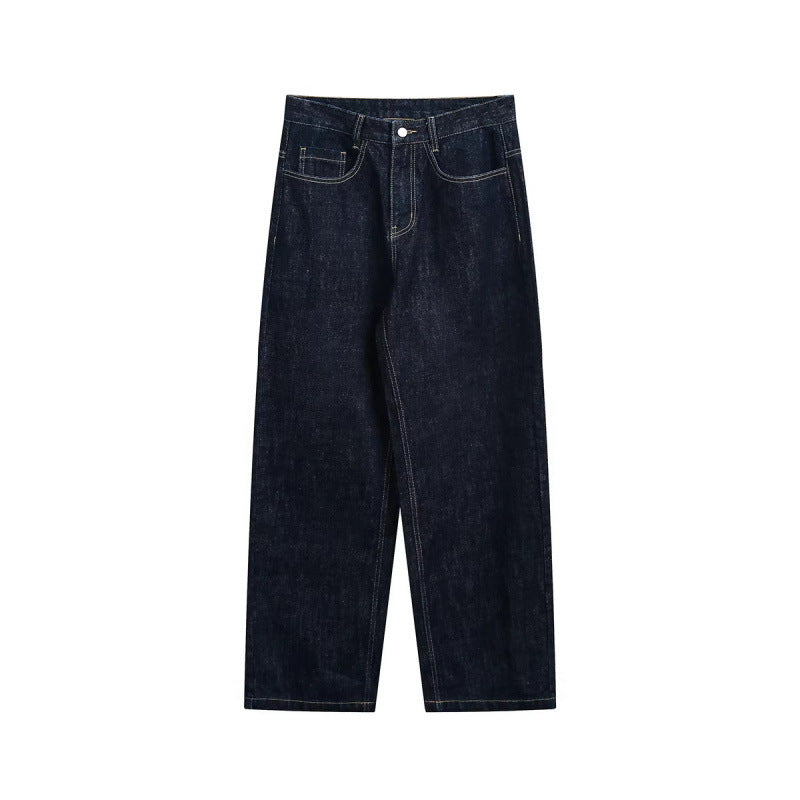 Damen High‑Waist Straight‑Leg Raw‑Denimjeans mit Relaxed‑Fit und Five‑Pocket‑Design Drune