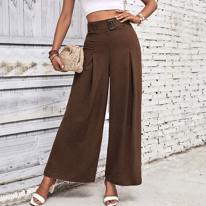 Damen Weitgeschnittene Hose mit Taillenkordel Drune