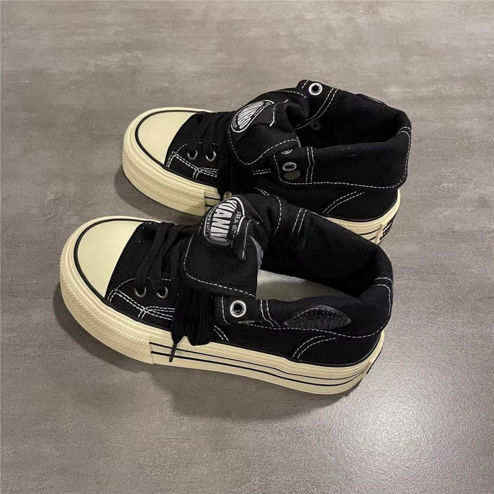 Damen Hohe Sneaker mit coolem Vintage-Design und praktischer Schnürung Drune