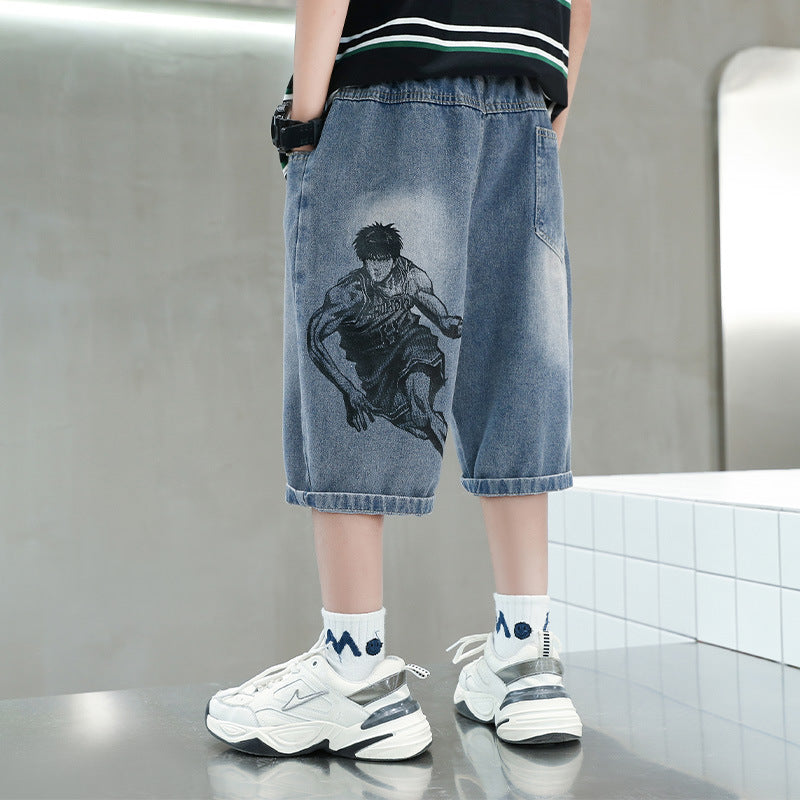 Unisex lässige Jeans-Shorts mit einzigartigem Charakter Drune
