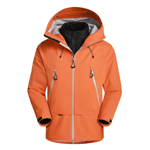 Herren wasserdichte Softshell-Jacke mit herausnehmbarer Stepp-Innenjacke Drune