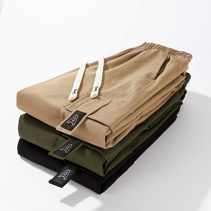 Herren Urbaner Utility-Jogger mit Oversize-Cargotaschen, Kordelzug und elastischen Knöcheln Drune