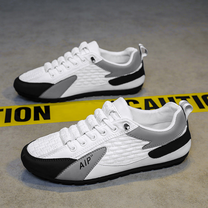 Herren Gewebter Low-Top Sneaker mit leichter Profilsohle und Panel-Details Drune