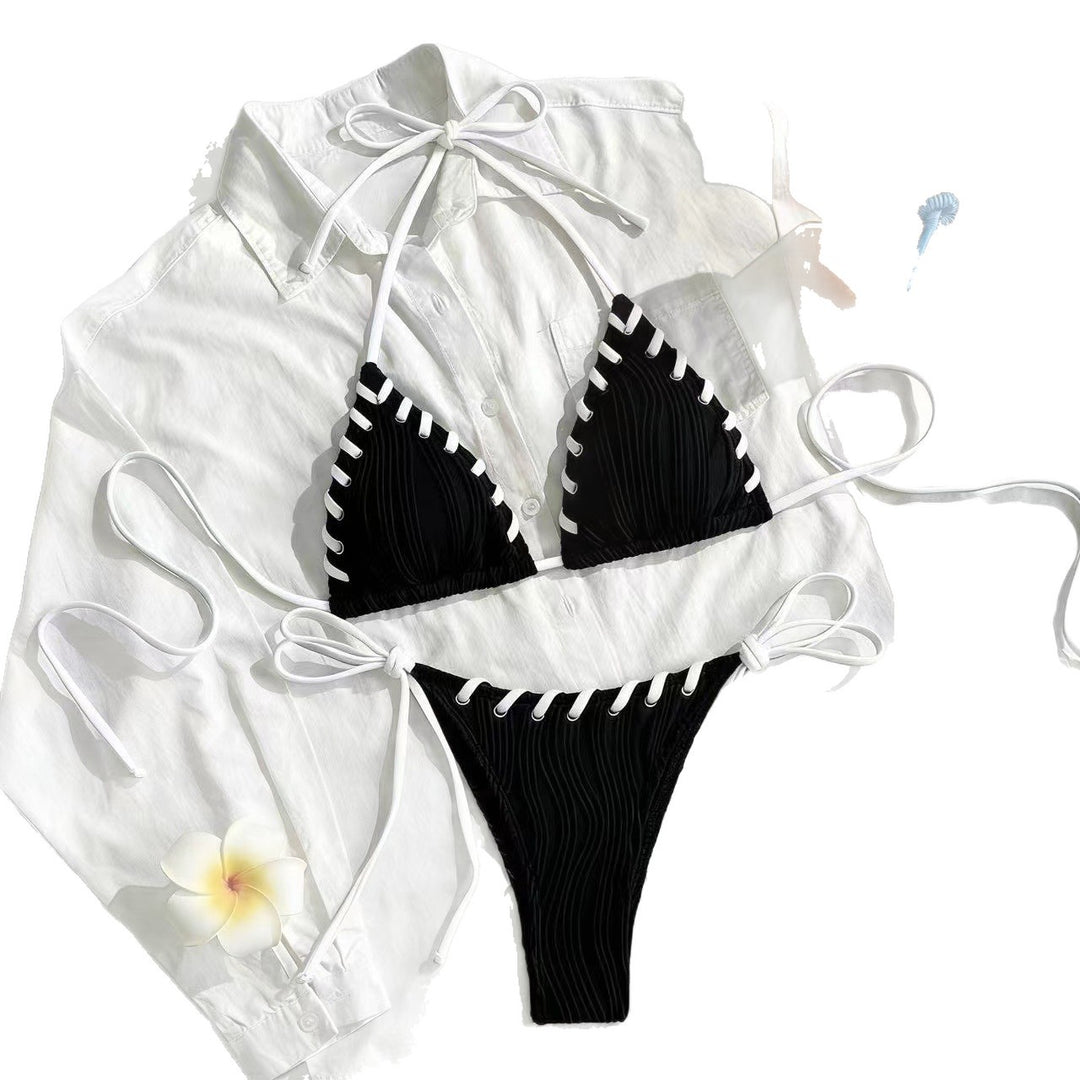 Damen Triangel-Bikini mit Rüschendetails Drune