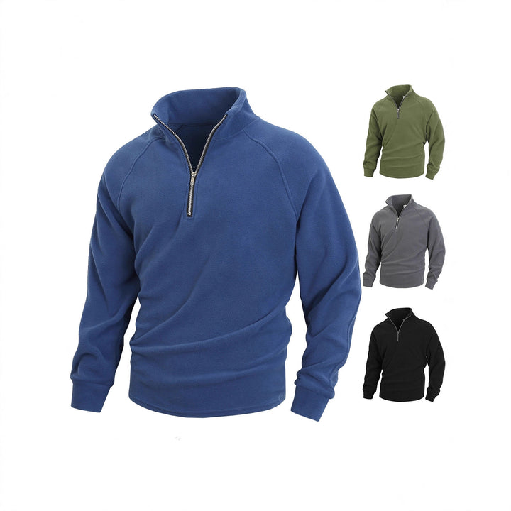 Herren Fleece Pullover mit halbem Reißverschluss Drune