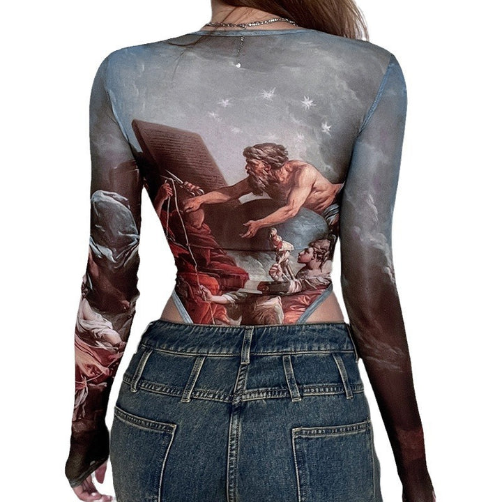 Damen Spitzen-Bodysuit mit verführerischem V-Ausschnitt und süßen Rüschendetails Drune