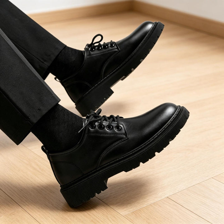 Herren Stilvolle Leder Schnürschuhe Drune