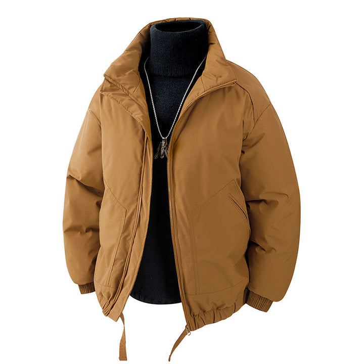 Herren Oversized Thermo‑Steppjacke mit hohem Kragen, Reißverschluss und Tunnelzug Drune