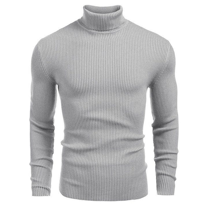 Herren Rollkragenpullover aus feinem Rippstrickmaterial Drune