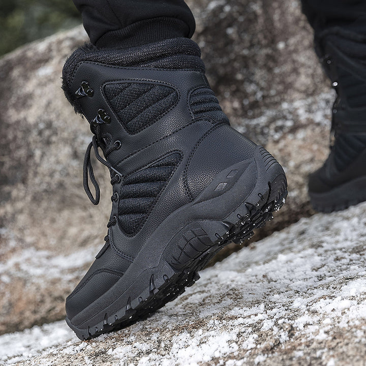 Damen Hochgeschnittene Winter-Trekkingstiefel mit kuscheligem Kunstfellfutter, wasserdichter Membran und griffiger Gummiprofilsohle Drune
