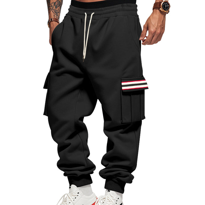 Herren Cargo-Jogginghose mit Mehrfachtaschen und Kordelzug Drune