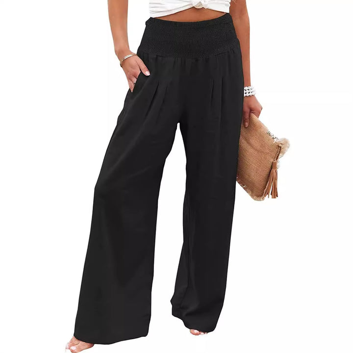 Damen weiter Sommerhose mit elastischem Bund Drune