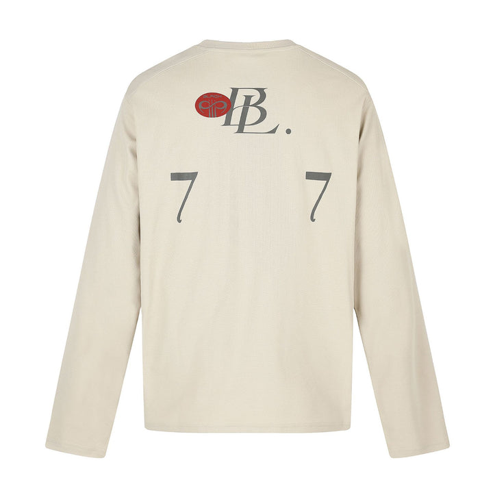 Unisex Rundhals-Sweatshirt mit großflächigem Typo-Print und gesticktem Emblem Drune