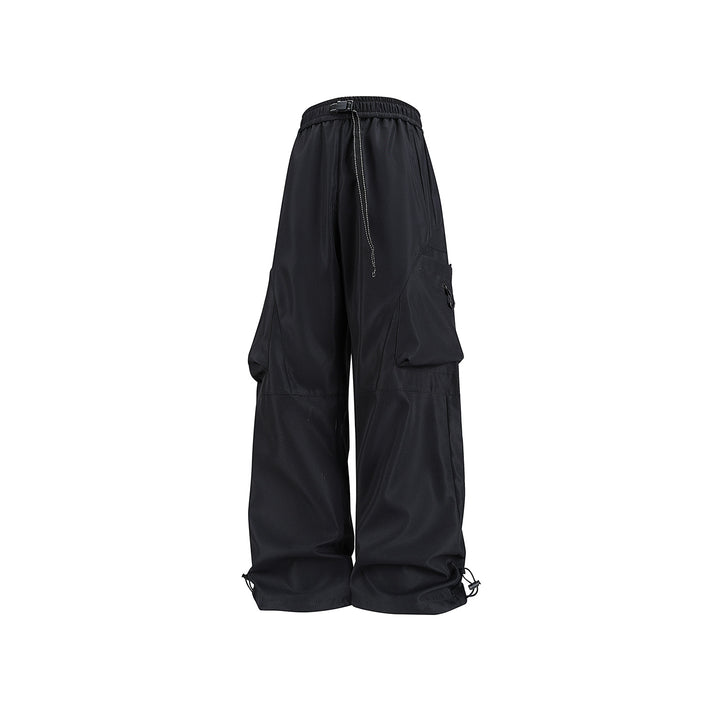 Herren Baggy-Cargo-Hose im Tech-Utility-Stil mit großvolumigen Klapptaschen, elastischem Bund und verstellbarem Kordelsaum Drune